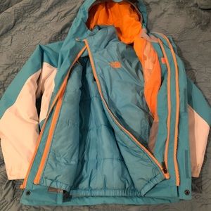Girls’ Northface triclimate w/ puffer jacket liner